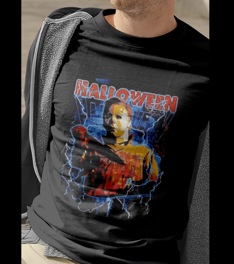 Halloween Lightning Mike Myers Horror Movie T-Shirt