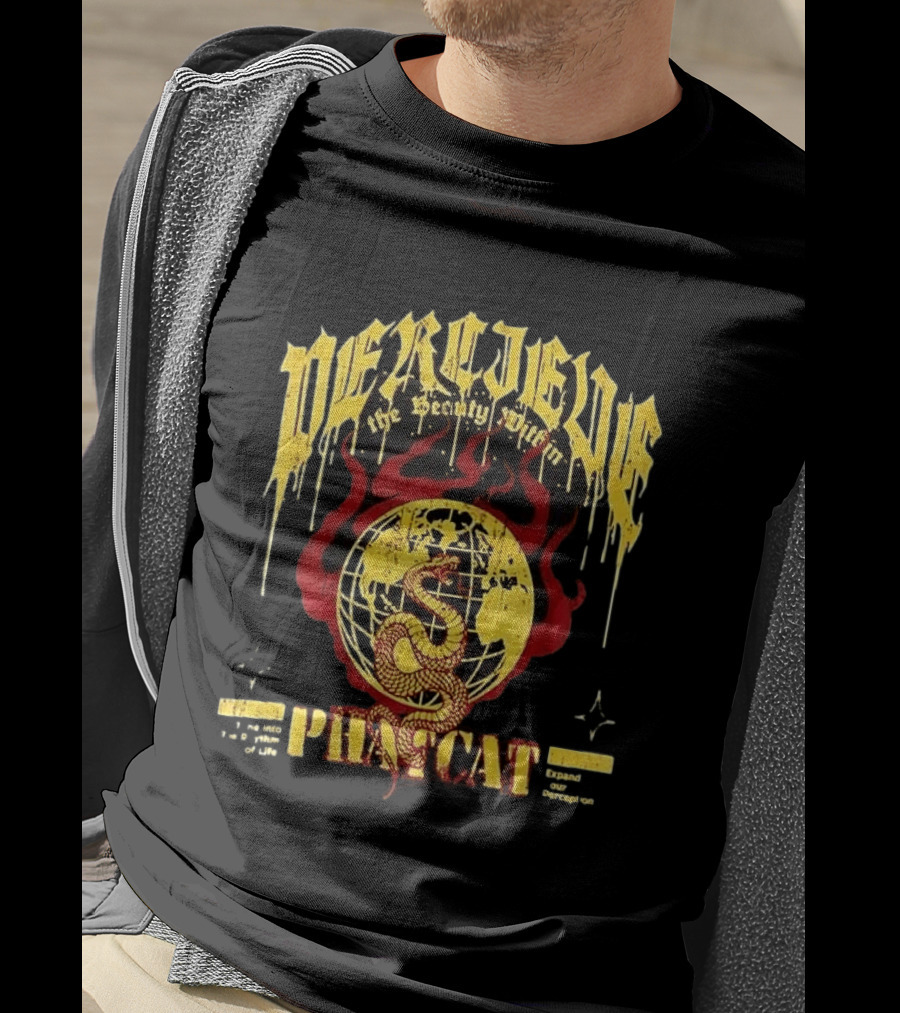 Phatcat Perceive The Reality Within Born To Be Free Snake Sphere Of Deception T-Shirt