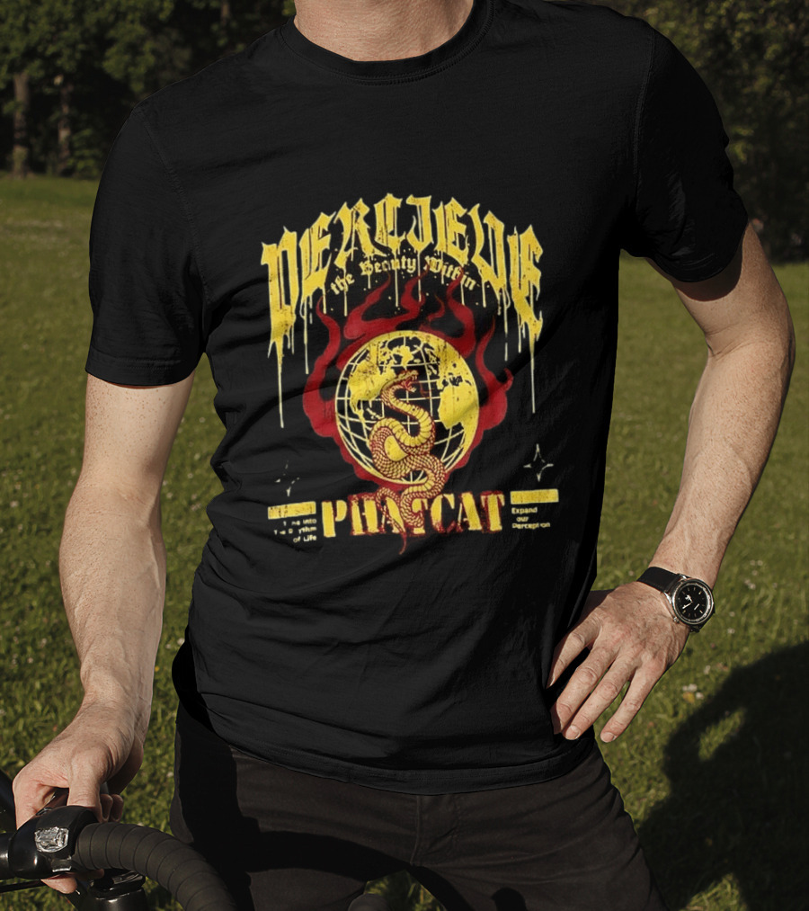 Phatcat Perceive The Reality Within Born To Be Free Snake Sphere Of Deception T-Shirt