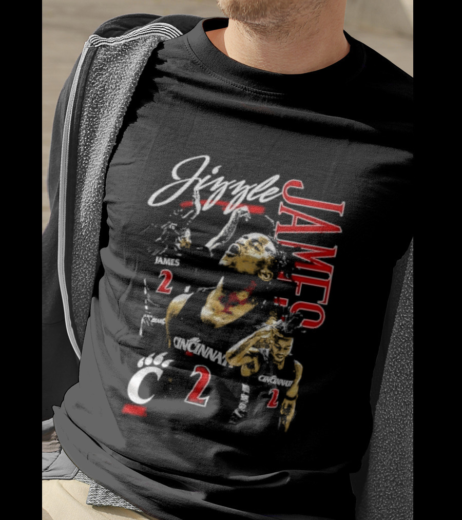 Cincinnati Bearcats Basketball Jizzle James 21 Player T-Shirt