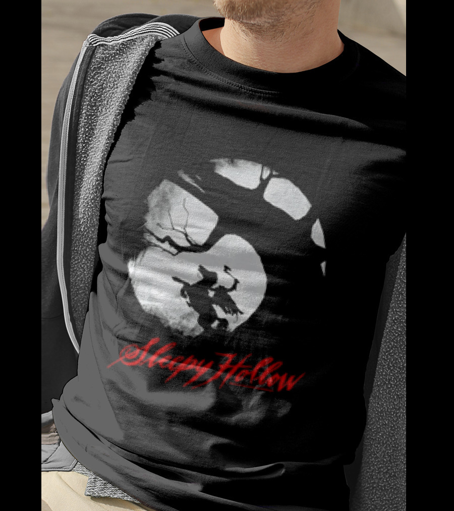 Sleepy Hollow Red Lettering Crescent Moon T-Shirt