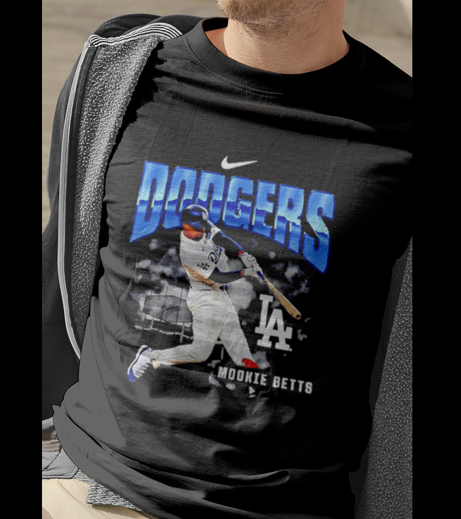 Nike Los Angeles Dodgers Mookie Betts Swing Action LA 2026 T-Shirt