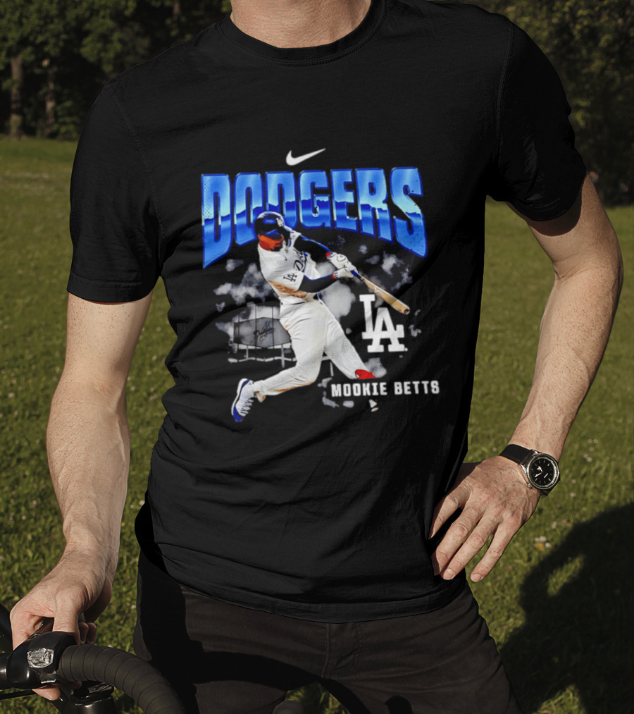 Nike Los Angeles Dodgers Mookie Betts Swing Action LA 2026 T-Shirt