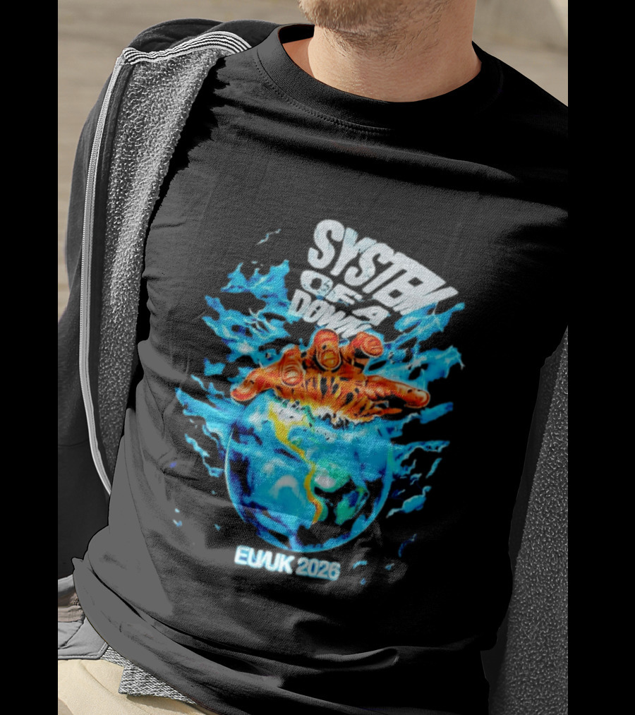 System Of A Down Crushing Hand Earth EU UK 2026 T-Shirt