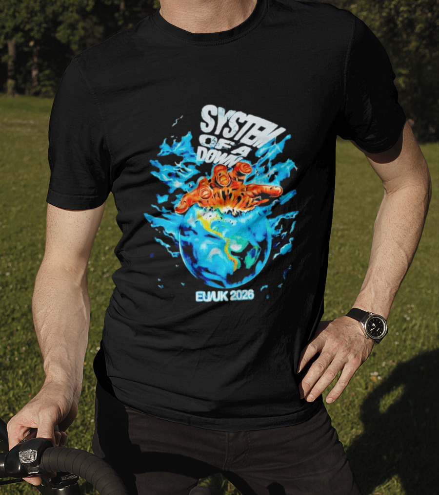 System Of A Down Crushing Hand Earth EU UK 2026 T-Shirt