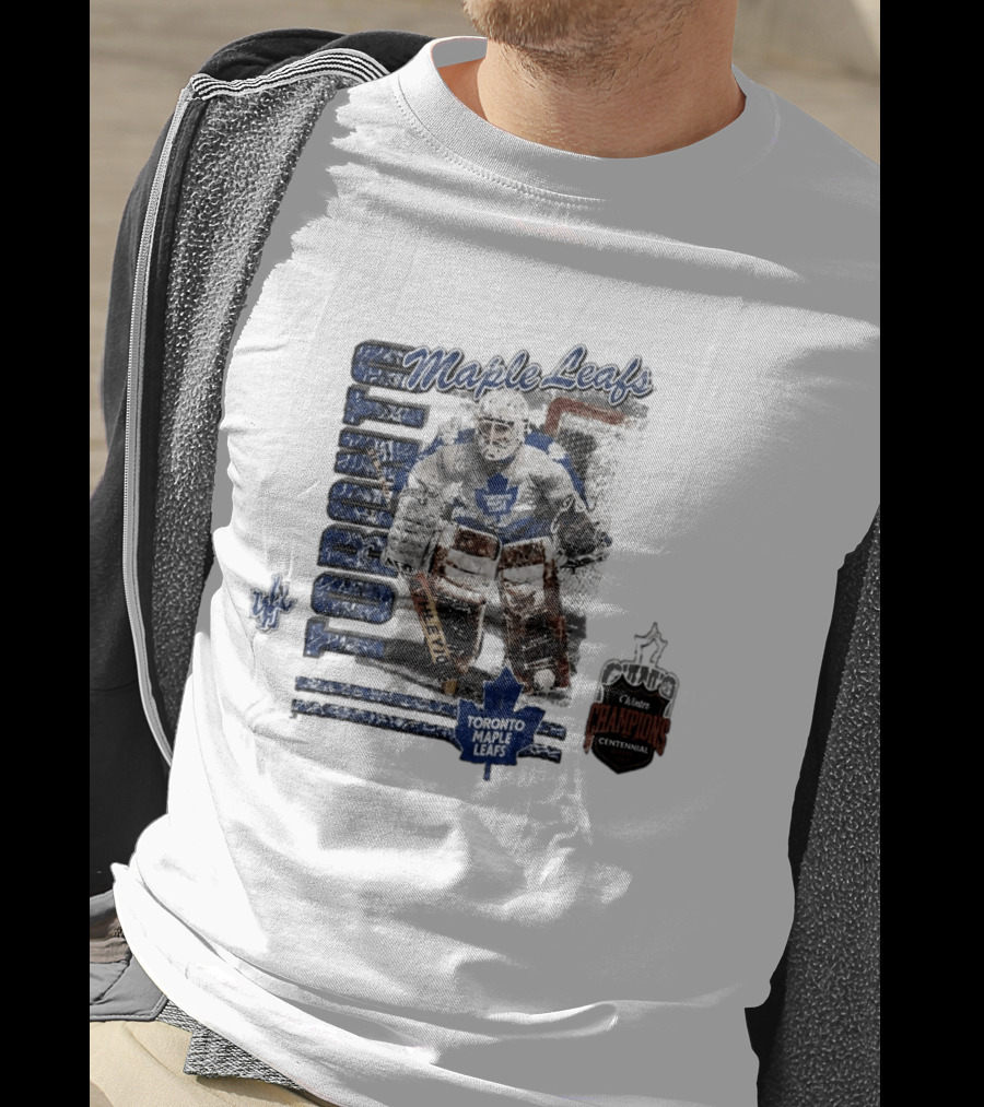 Toronto Maple Leafs Centennial Champions Vintage Hockey Goalie Gear T-Shirt