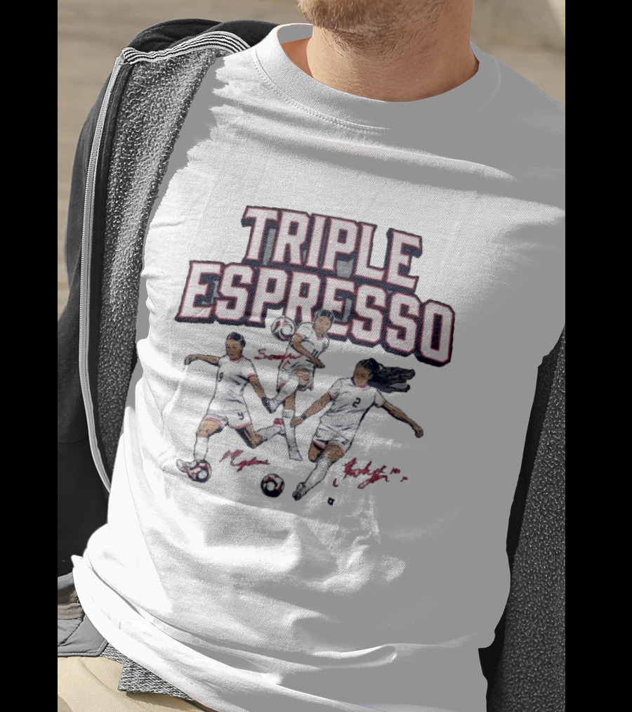 Triple Espresso Mallory Swanson Trinity Rodman Sophia Wilson Soccer Stars T-Shirt