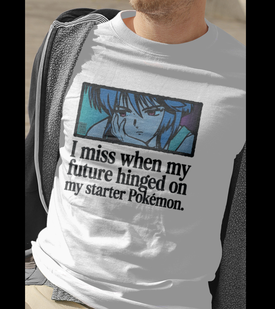 Motoko Kusanagi Ghost In The Shell I Miss When My Future Hinged On My Starter Pokémon T-Shirt