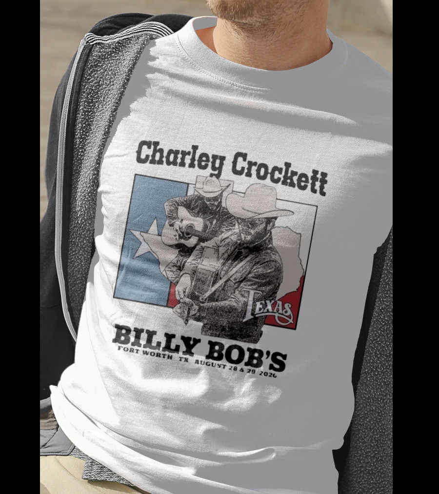 Charley Crockett Live At Billy Bob's Fort Worth Texas August 28 29 2026 T-Shirt