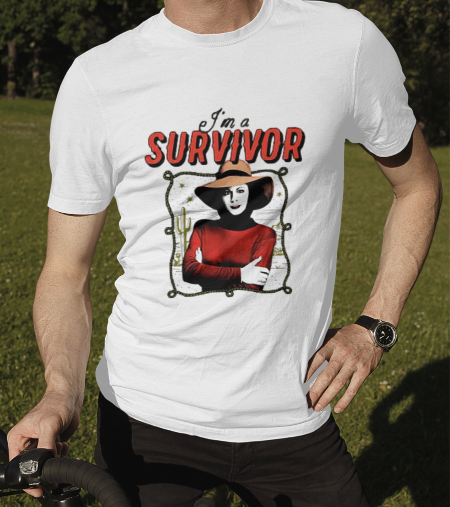 I'm A Survivor Woman Desert Vibes Western Cactus Hat T-Shirt