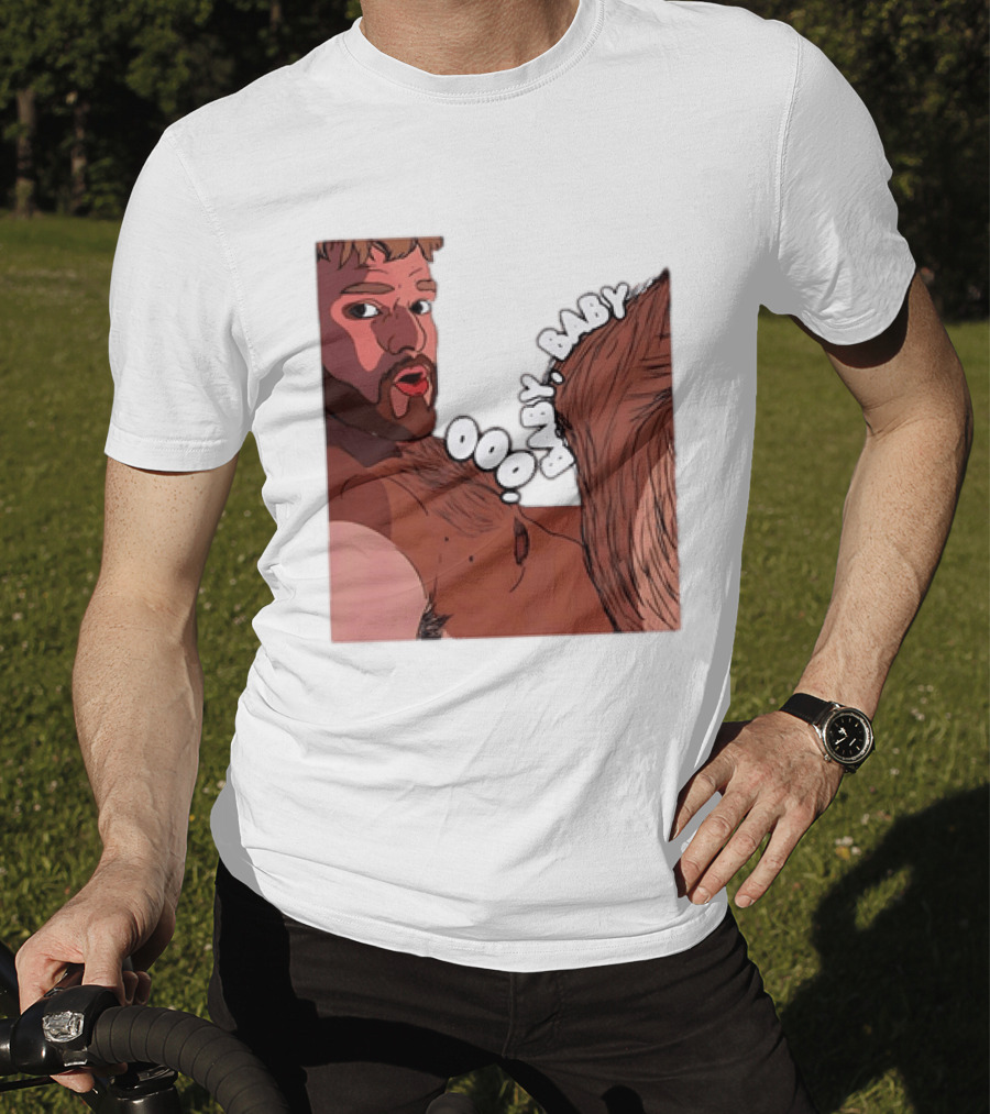 Ooo Baby Bearded Man Illustrated Expression T-Shirt