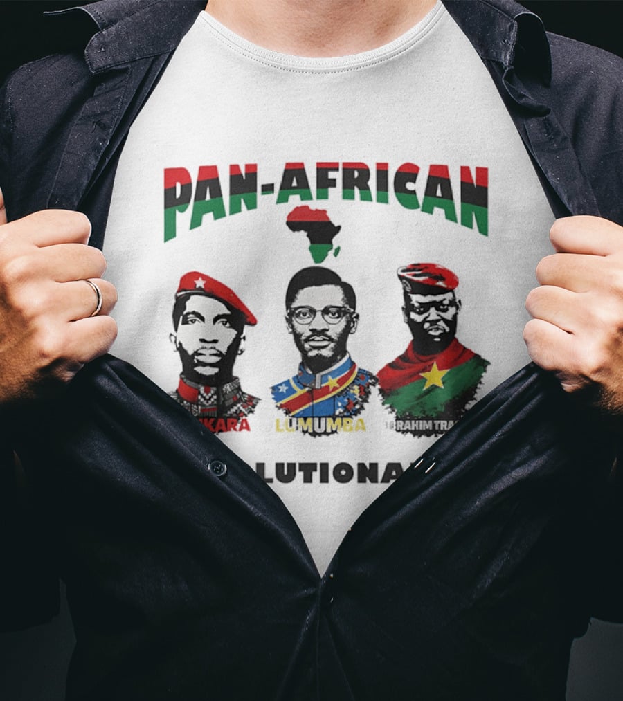 Pan African Revolutionaries Sankara Lumumba Ibrahim Traoré T-Shirt