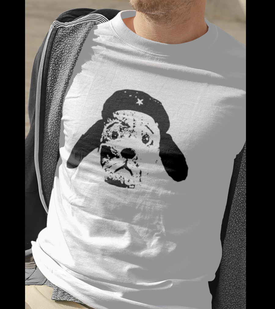 Che Guevara Dog Parody Beret Icon With Star T-Shirt
