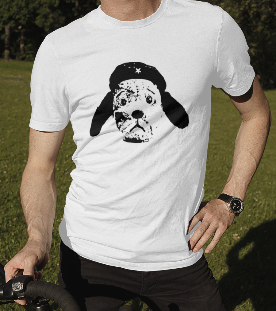Che Guevara Dog Parody Beret Icon With Star T-Shirt