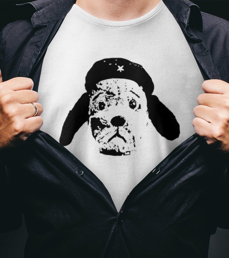 Che Guevara Dog Parody Beret Icon With Star T-Shirt