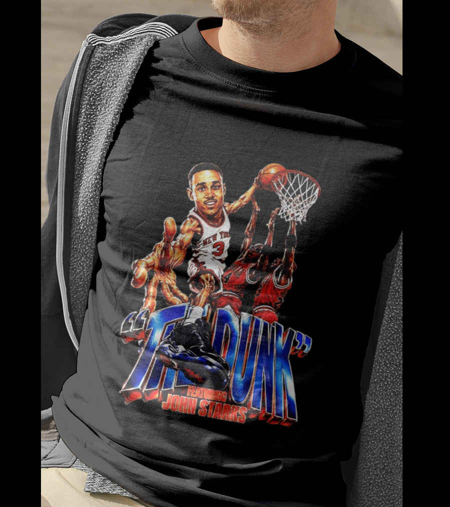 The Dunk Featuring John Starks Chicago Bulls NBA T-Shirt