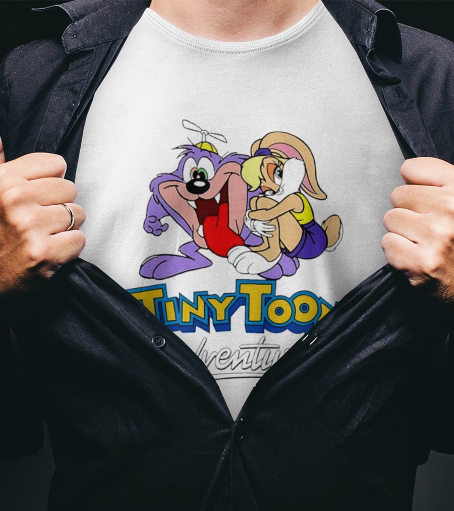 Tiny Toon Adventures Dizzy Devil Lola Bunny Cartoon Classic Characters T-Shirt