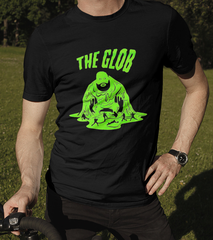 The Glob Justin Mason Melting Green Monster With Running Figures T-Shirt