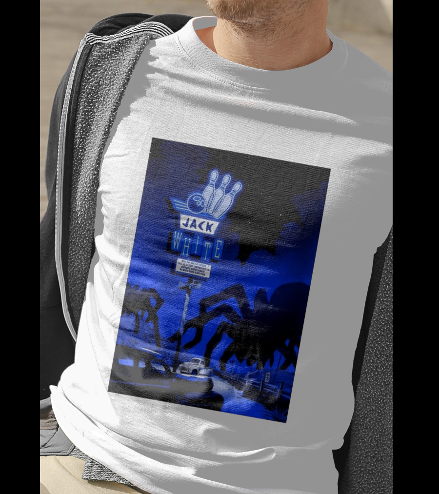 Jack White Indianapolis IN 2026 Everwise Amphitheater Event With Spiders And Bowling Sign T-Shirt