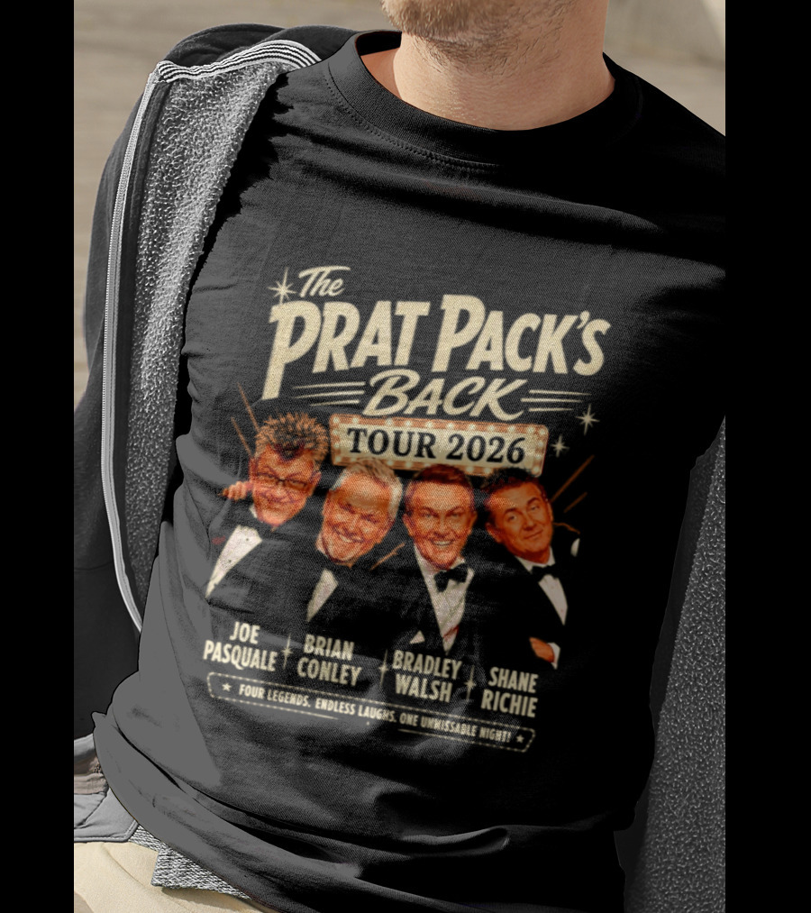The Prat Pack's Back Tour 2026 Joe Pasquale Brian Conley Bradley Walsh Shane Richie T-Shirt