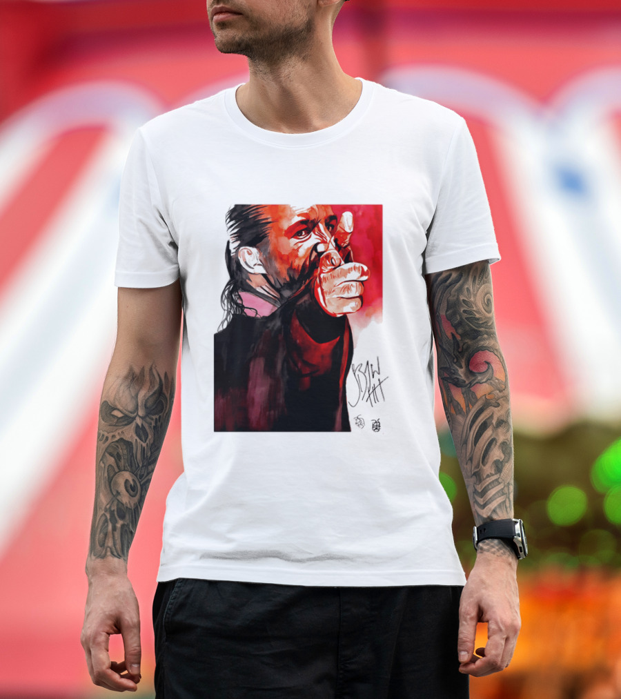 Jay White Rob Schamberger Signature Portrait Red T-Shirt