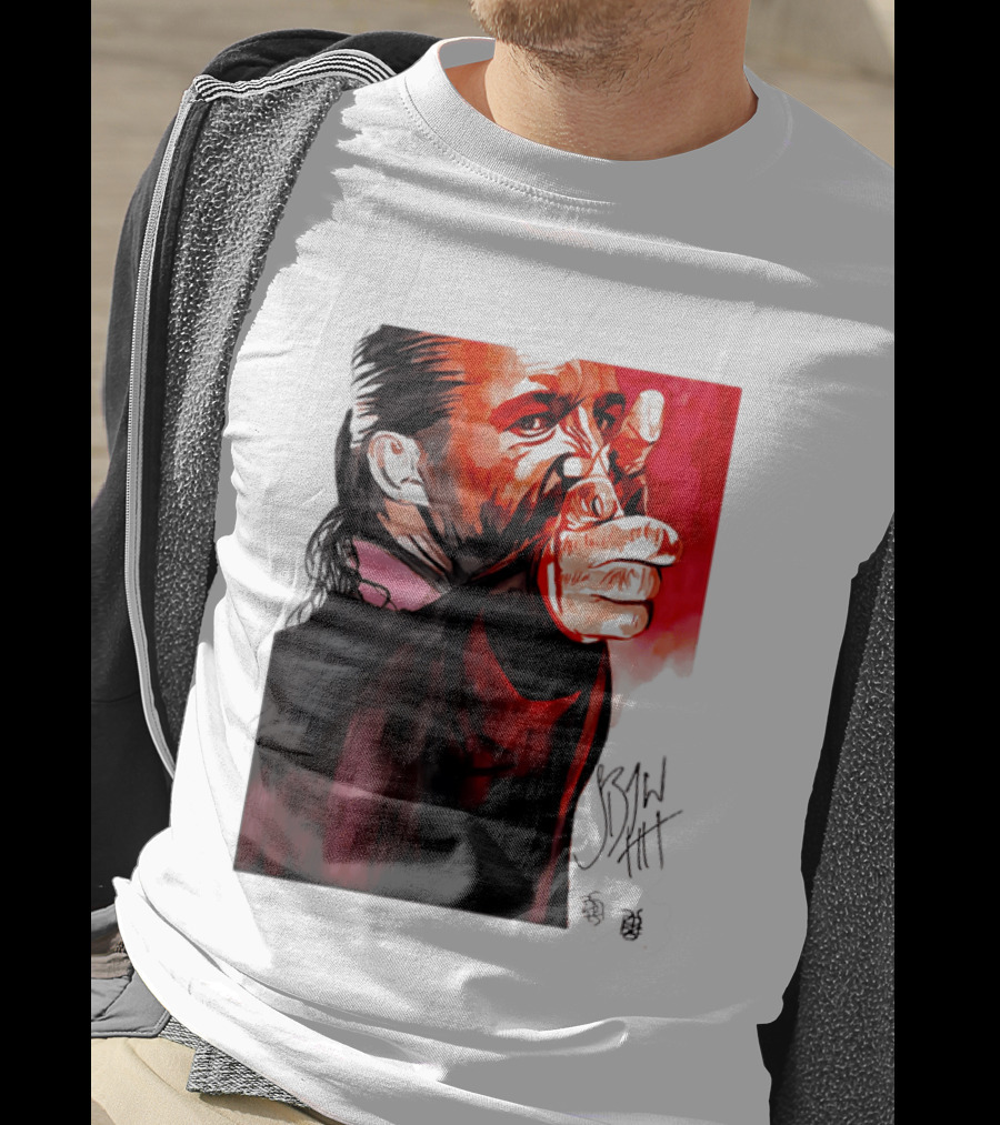 Jay White Rob Schamberger Signature Portrait Red T-Shirt