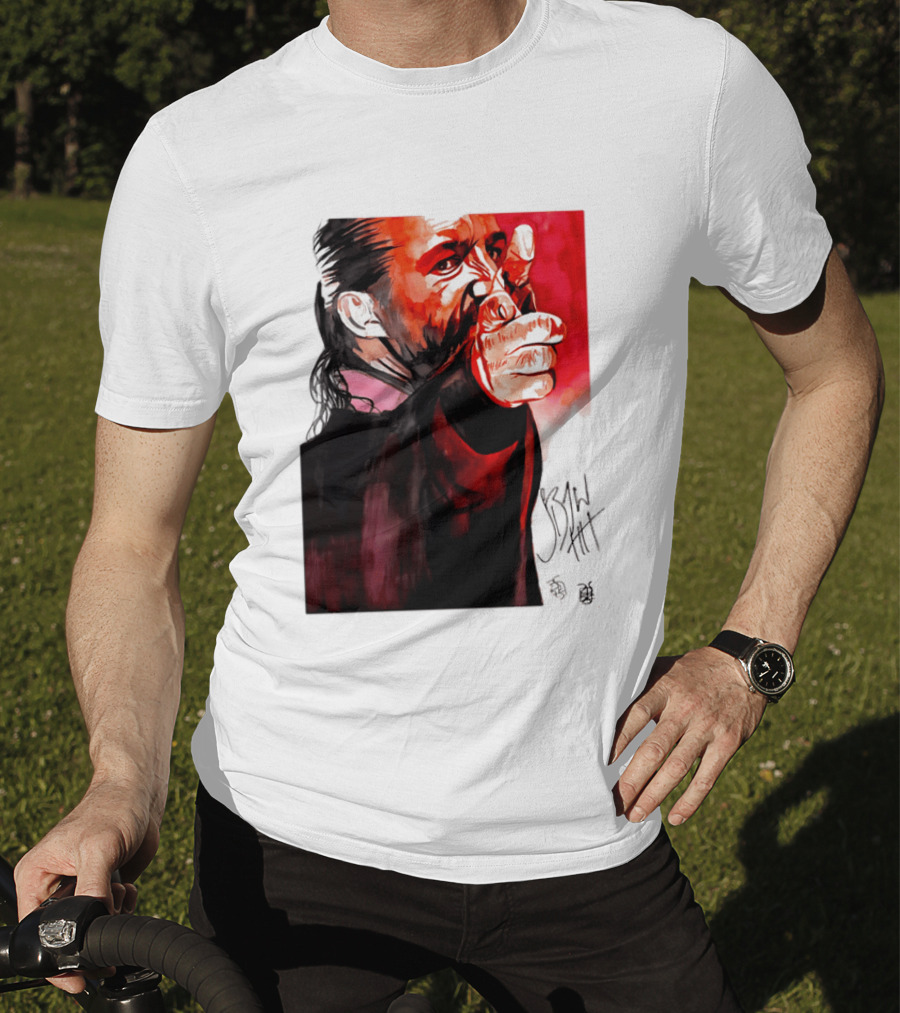 Jay White Rob Schamberger Signature Portrait Red T-Shirt
