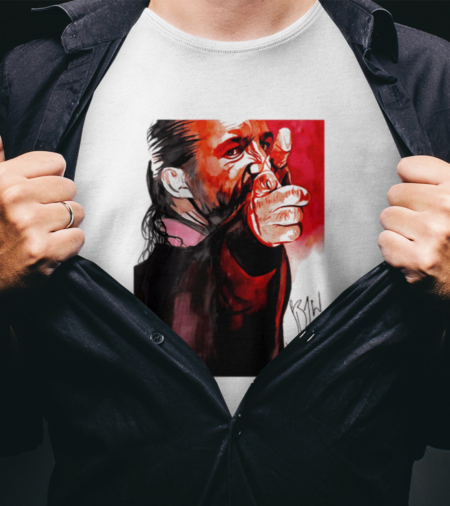Jay White Rob Schamberger Signature Portrait Red T-Shirt