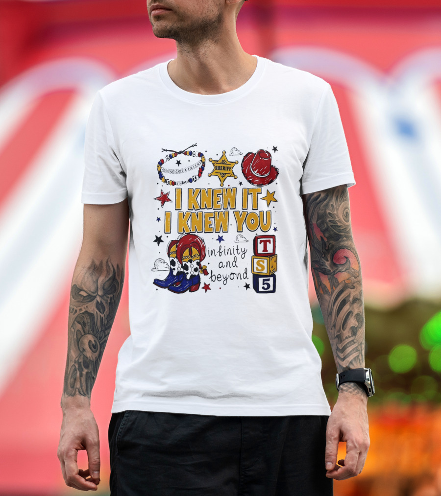 Woody Buzz Lightyear Sheriff Infinity And Beyond Blocks T-Shirt