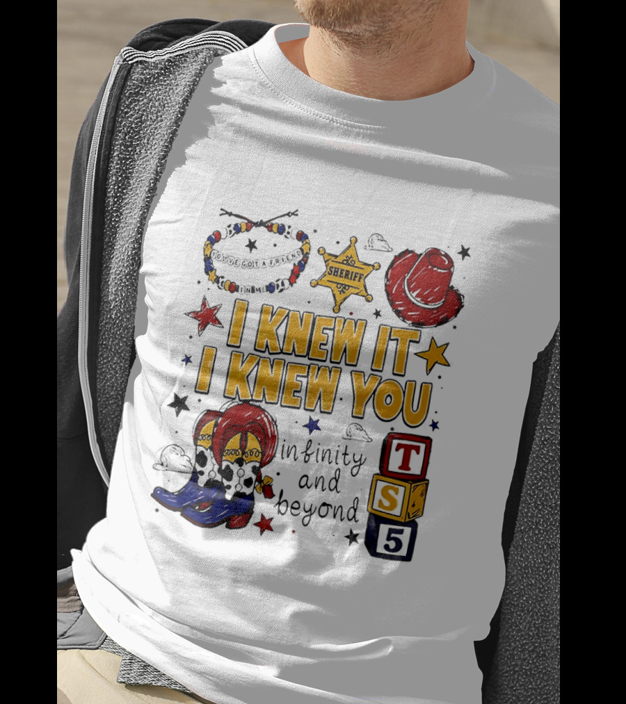 Woody Buzz Lightyear Sheriff Infinity And Beyond Blocks T-Shirt