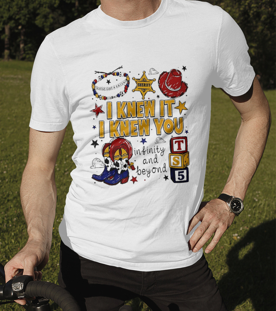 Woody Buzz Lightyear Sheriff Infinity And Beyond Blocks T-Shirt