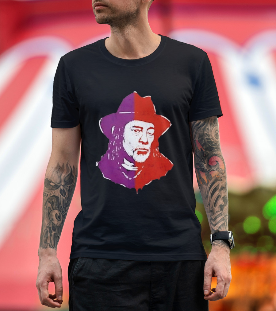Willie Nelson Face Pop Art Style Cowboy Hat T-Shirt