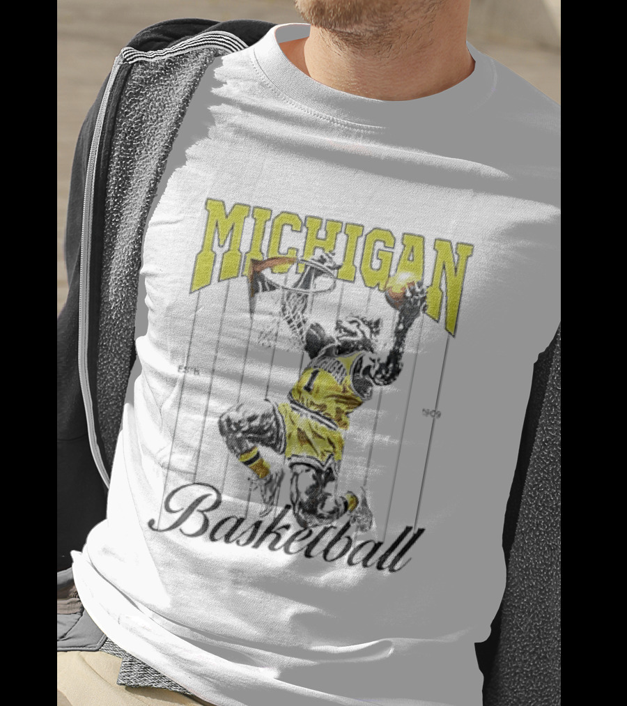 Wolverine Michigan Basketball Slam Dunk T-Shirt