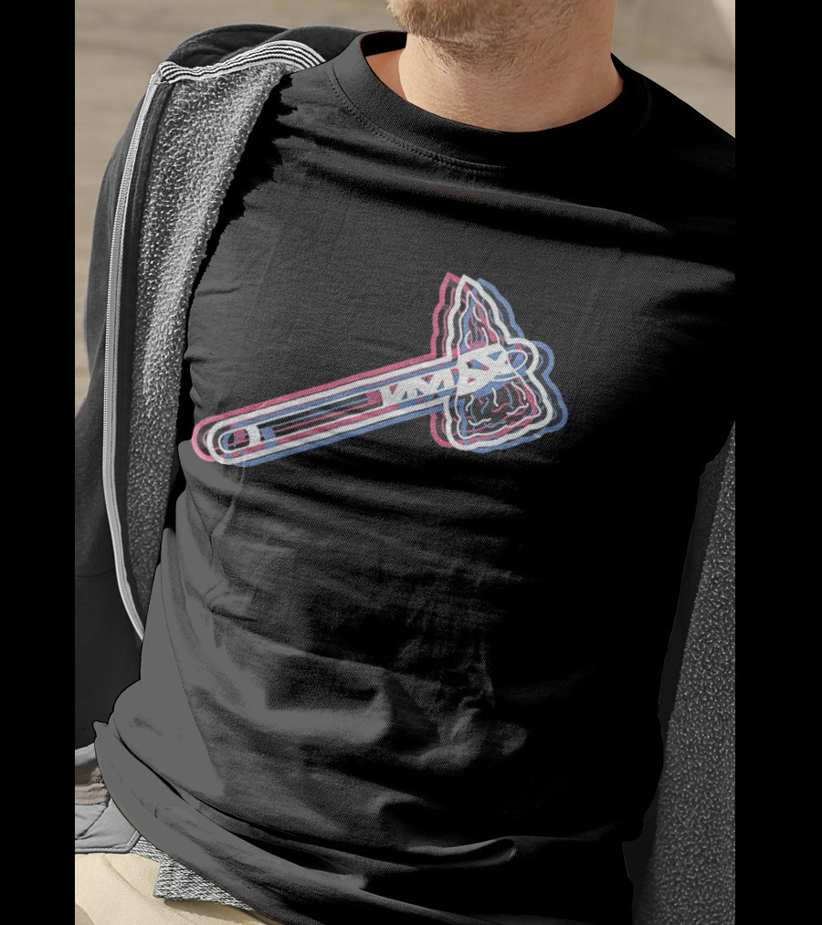 Atlanta Braves 2026 Glitch MLB Tomahawk T-Shirt