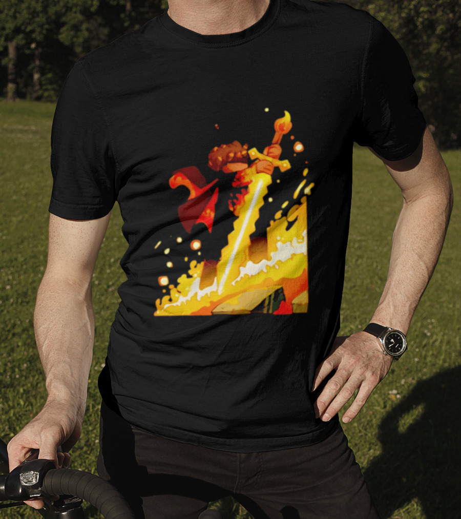 FlameFrags Sword Gaming Fantasy Adventure Warrior T-Shirt
