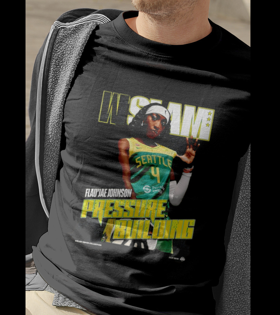 W SLAM Flau'jae Johnson Seattle Storm Pressure Building T-Shirt