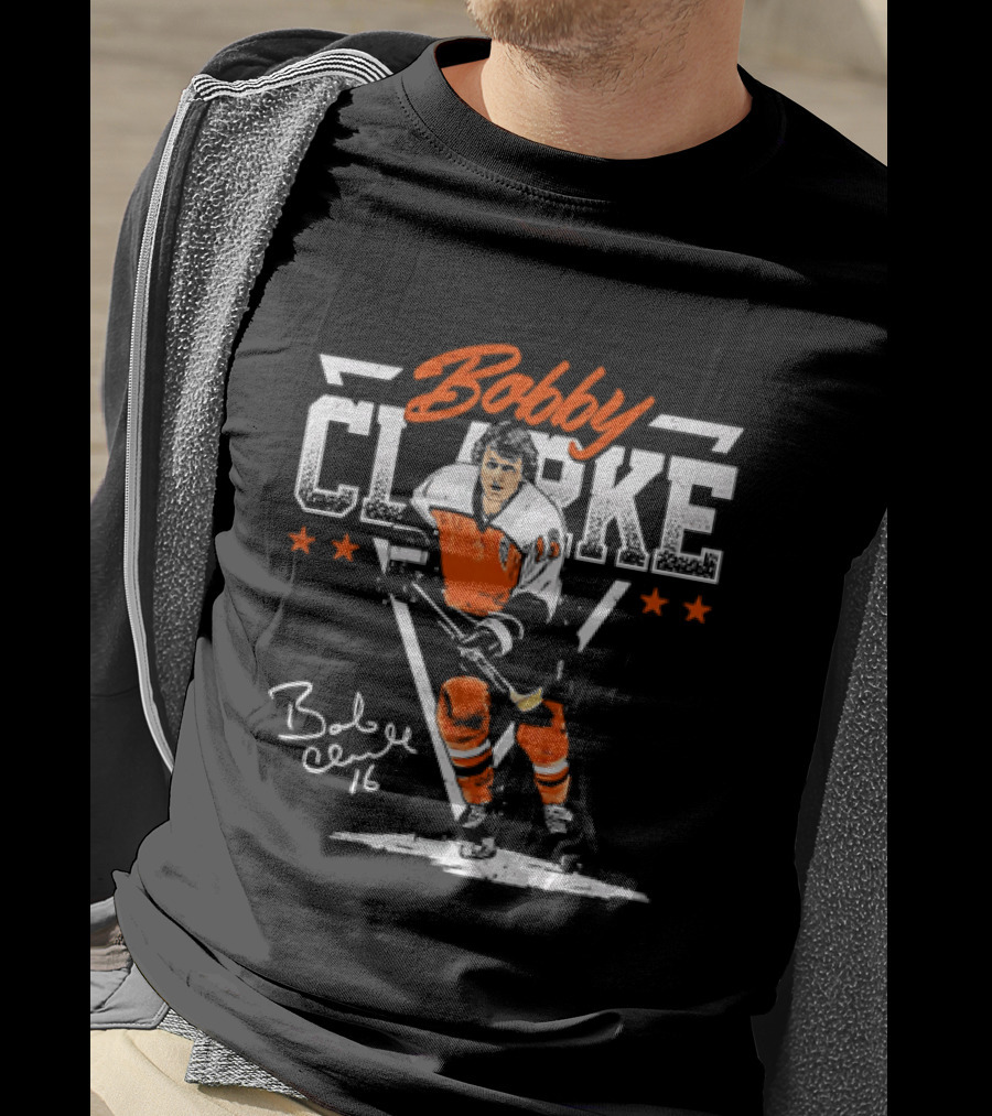 Bobby Clarke 16 Philadelphia Flyers Hockey Legend T-Shirt