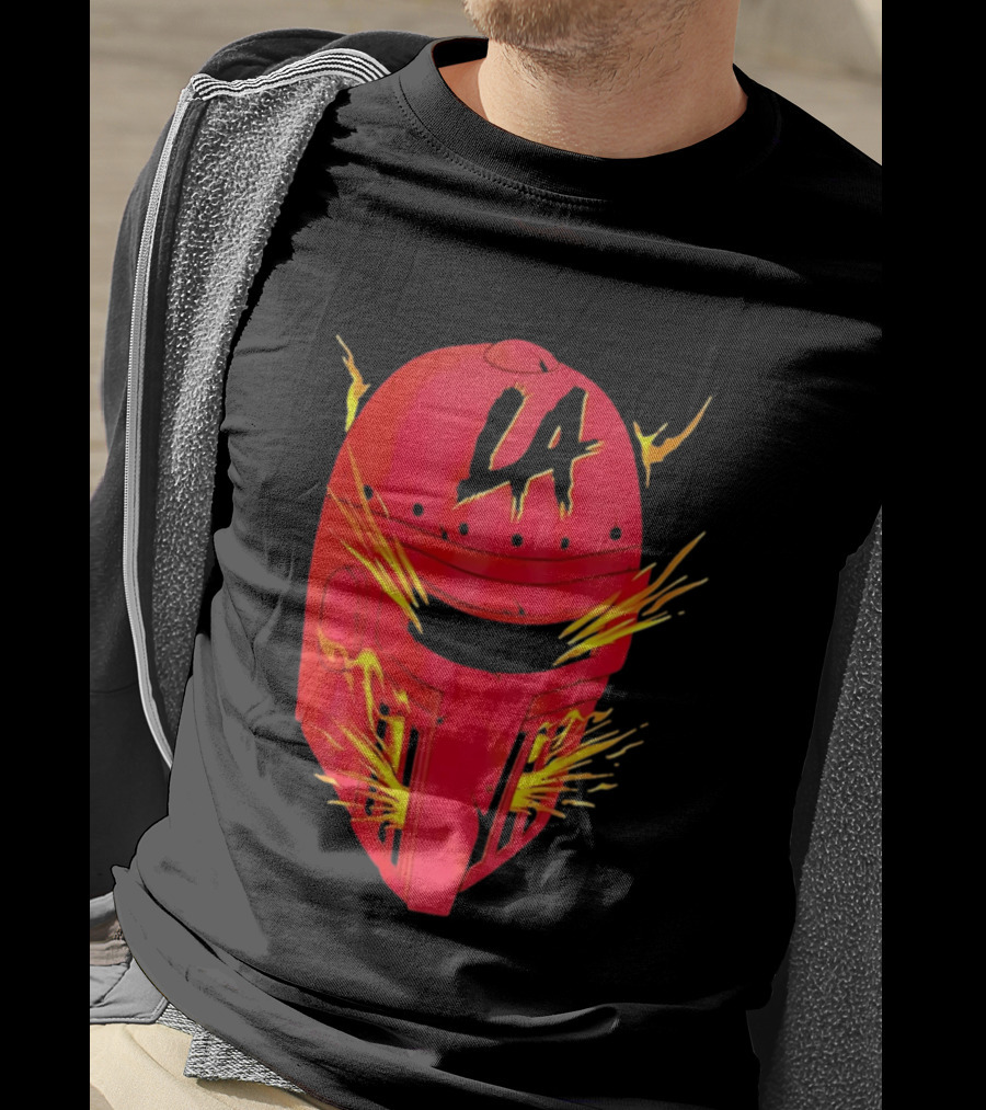 LA Flaming Knight Helmet Los Angeles Sports Blaze T-Shirt