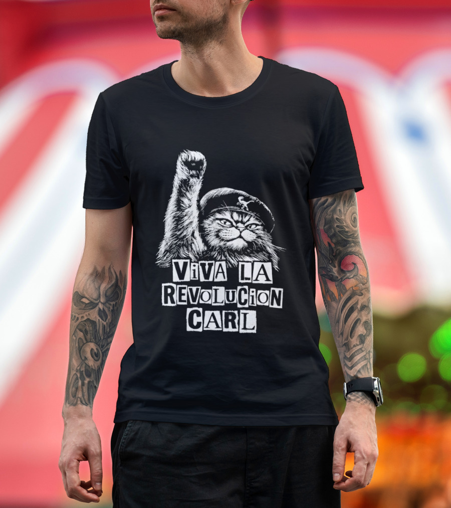 Viva La Revolucion Carl Cat Dungeon Crawler Carl T-Shirt