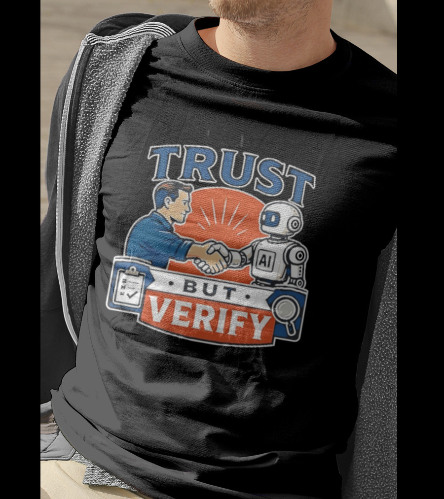 TRUST Human Handshake With AI Robot But Verify T-Shirt
