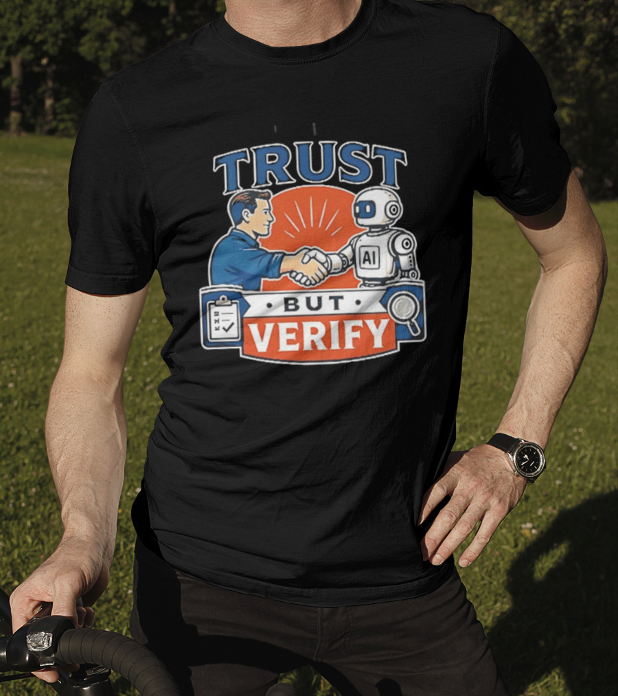 TRUST Human Handshake With AI Robot But Verify T-Shirt
