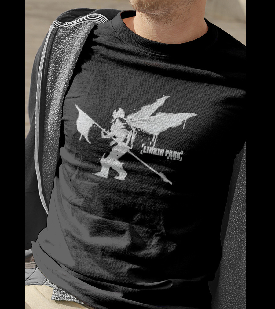 Hybrid Soldier Dragonfly Wing Flag Linkin Park T-Shirt