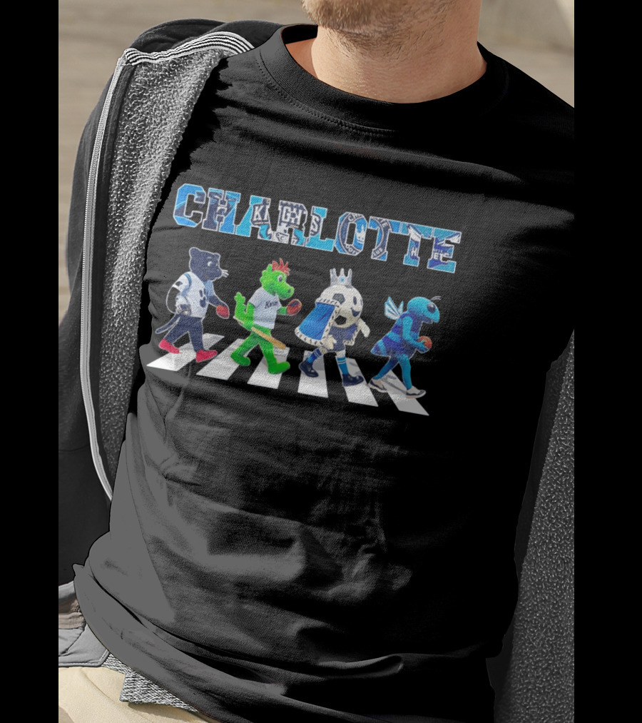 Charlotte Knight Hornet Abbey Road Sports Mascots T-Shirt