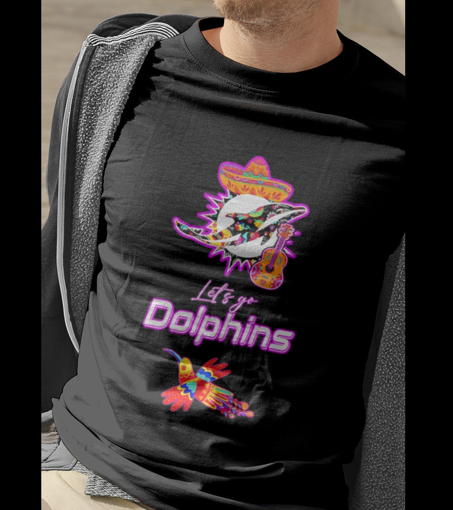 Let's Go Dolphins Hispanic Heritage Mexican Folk Fiesta T-Shirt