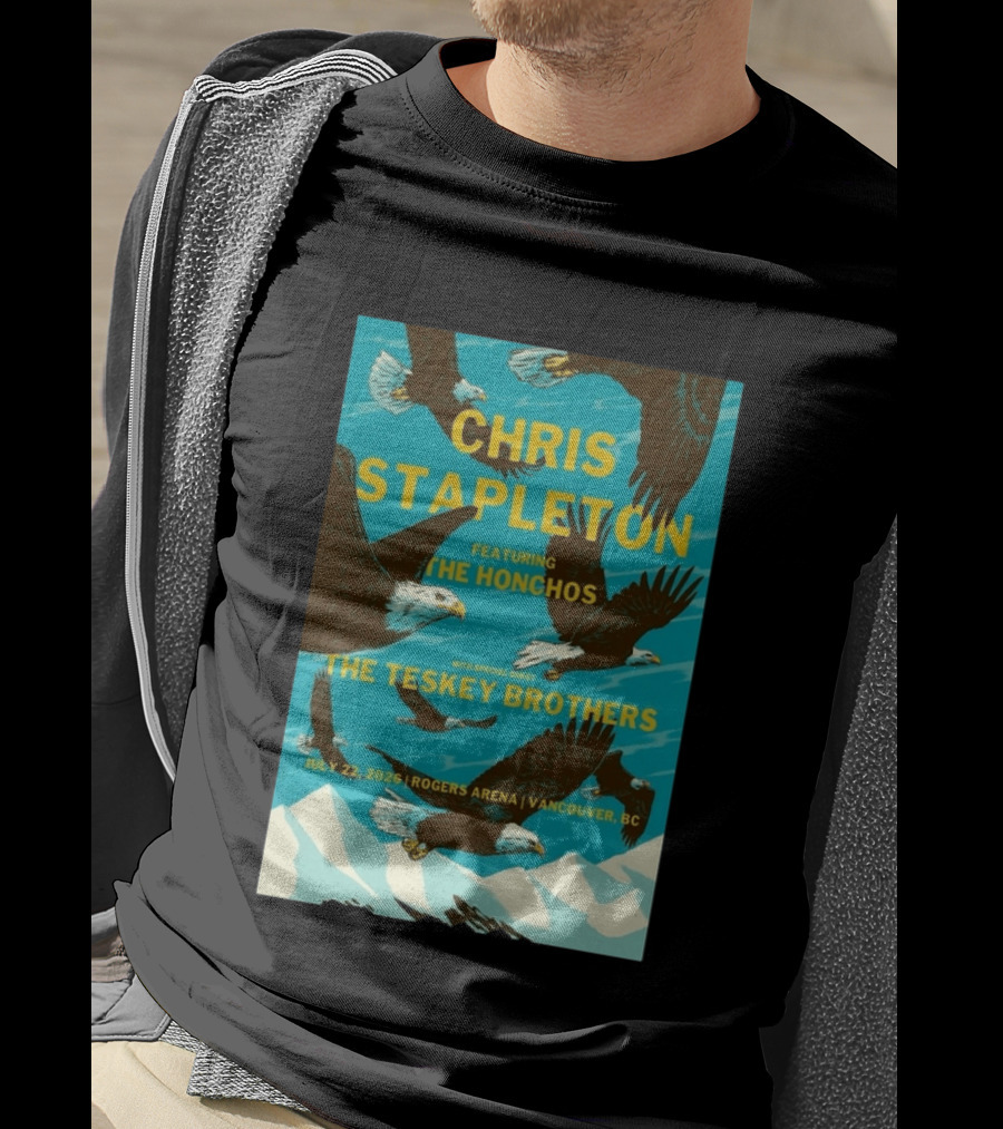 Chris Stapleton Vancouver Concert Featuring The Honchos And The Teskey Brothers July 22 2026 Rogers Arena T-Shirt