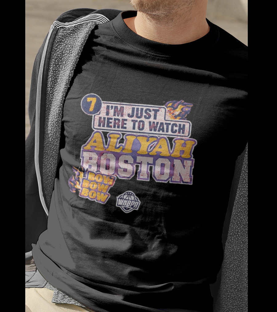 I'm Just Here To Aliyah Boston WNBA Bow Bow Bow 7 T-Shirt