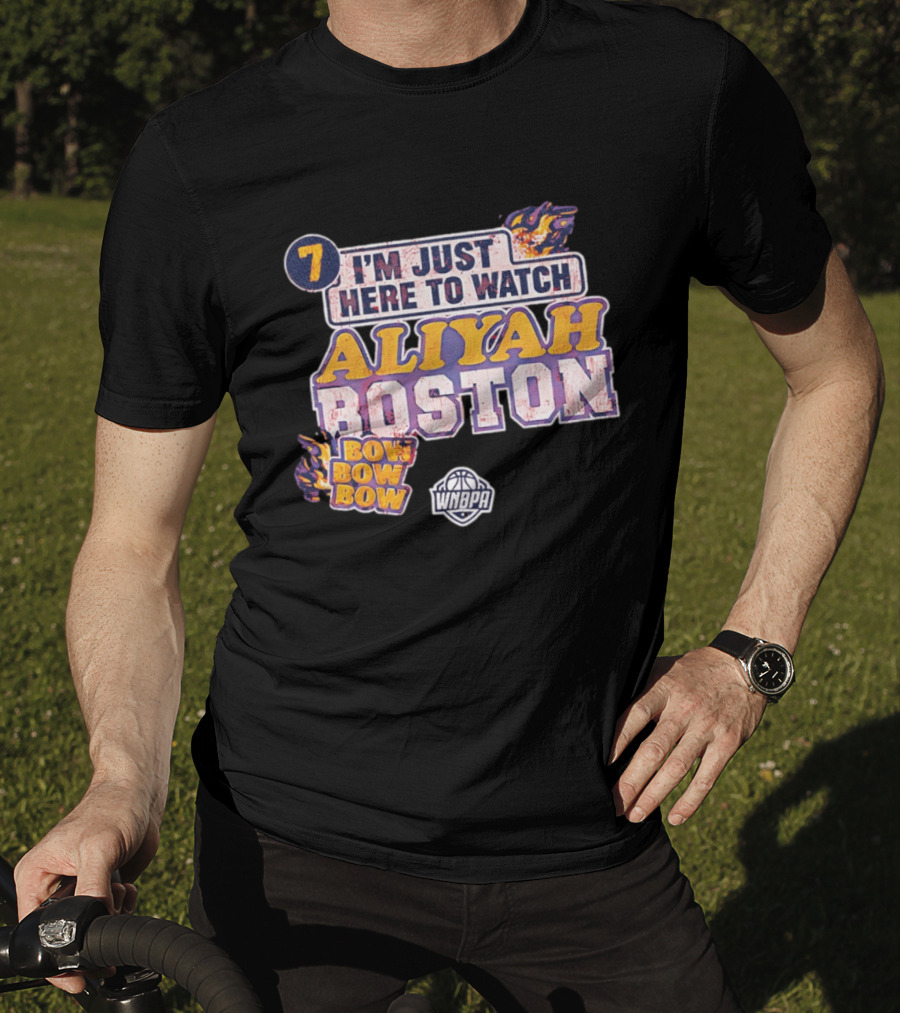 I'm Just Here To Aliyah Boston WNBA Bow Bow Bow 7 T-Shirt