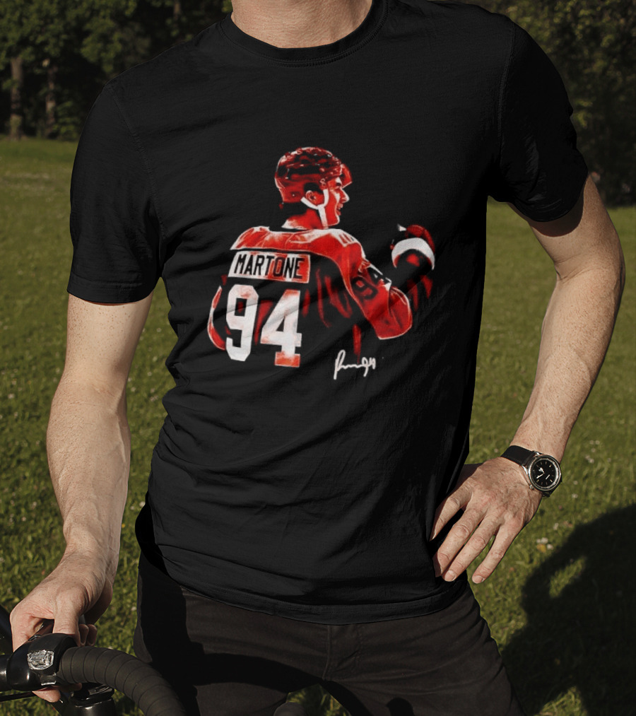 Martone 94 Hockey Player Jersey Design Rugged T-Shirt