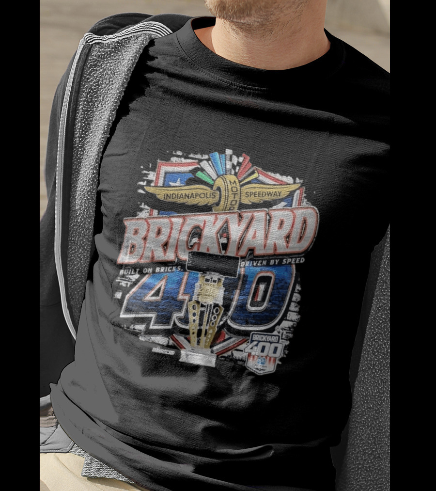 Indianapolis Motor Speedway Brickyard 400 Built On Bricks Driven By Speed NASCAR T-Shirt
