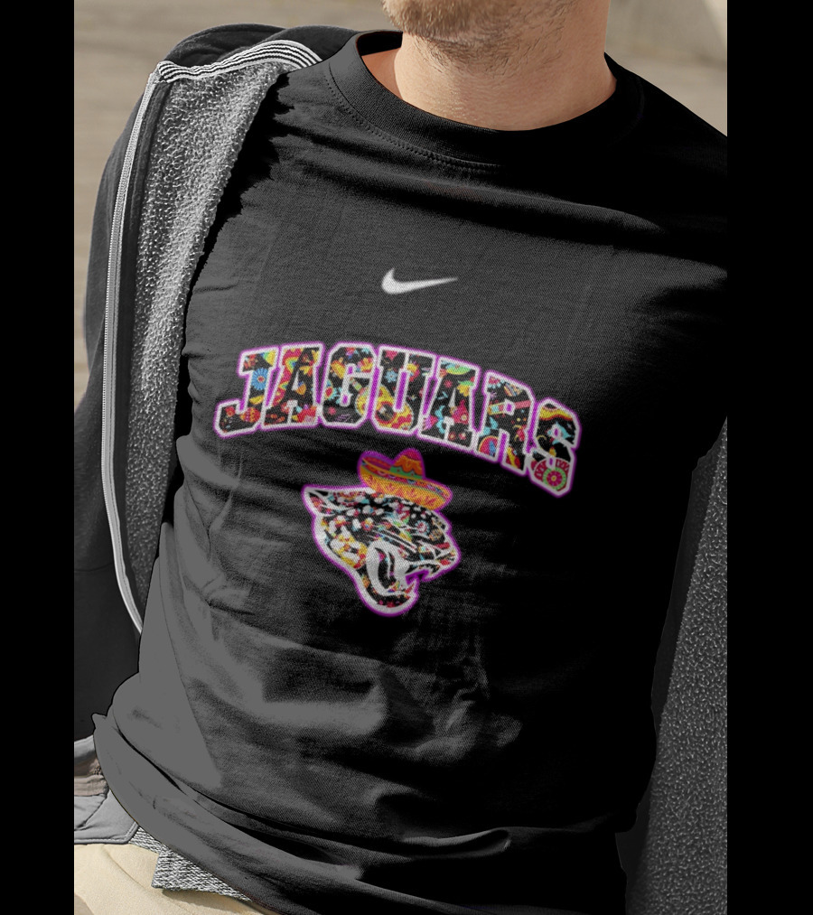 Nike Jaguars Sombrero Fiesta Colorful T-Shirt